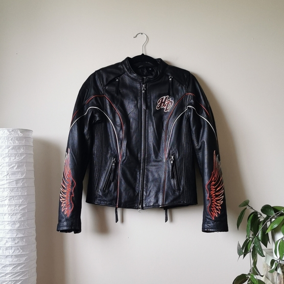 Harley-Davidson Embroidered Leather Jacket - Picture 2 of 10
